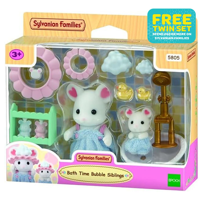 Sylvanian Families Bath Time Bubble Siblings Playset