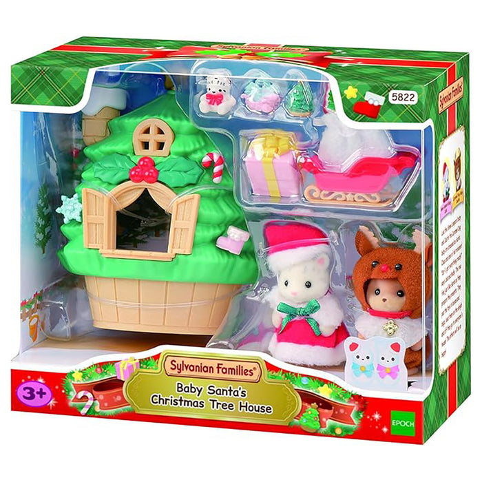 Sylvanian Families Baby Santa's Christmas Tree House Playset