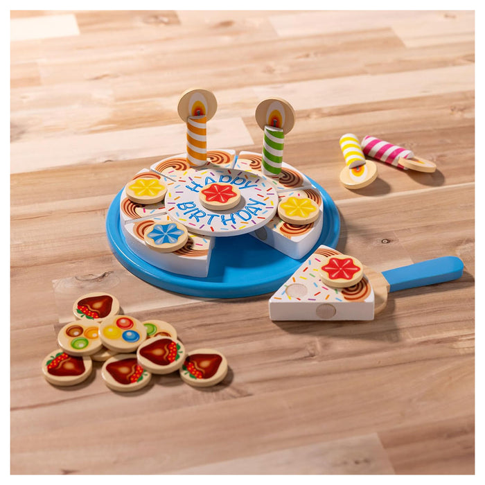 Melissa & Doug Wooden Birthday Cake Playset