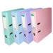Lever Arch A4 Files Assorted (Sky Blue, Pink, Lavender, Aquamarine) 4 Pack 