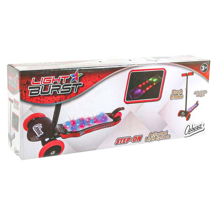 Ozbozz Light Burst 3 Wheel Scooter with Light-Up Deck