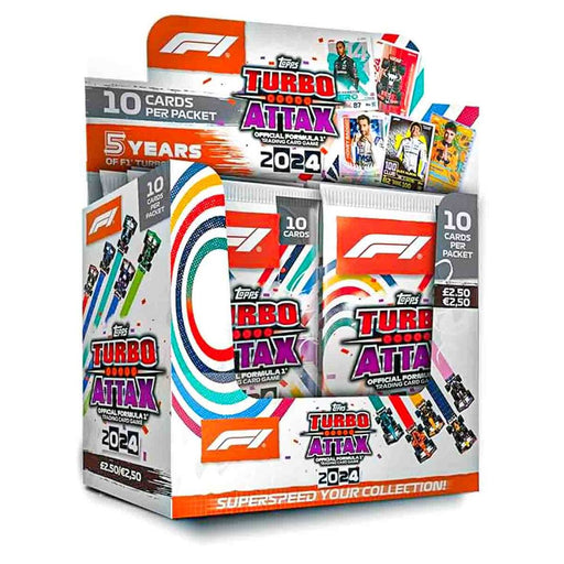 Topps Turbo Attax Official Formula 1 Trading Card Game 2024 Box (24 Pack)