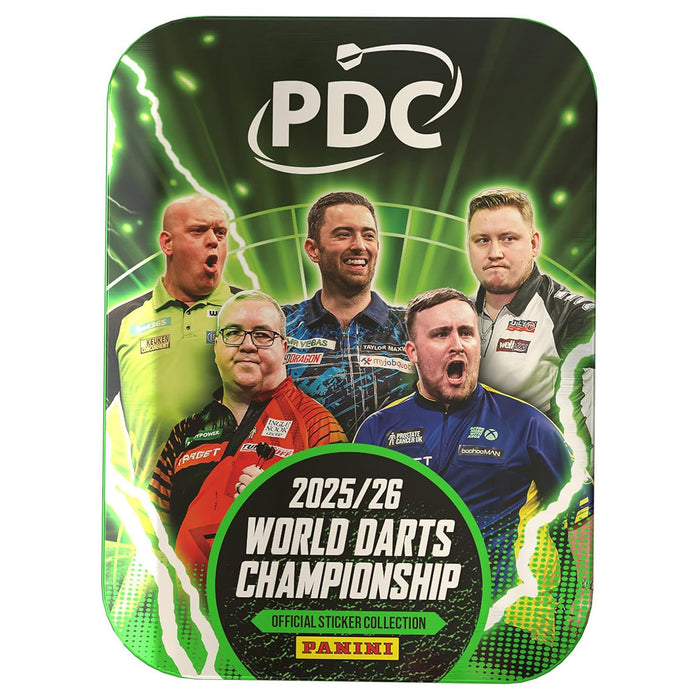 Panini PDC 2025/26 World Darts Championship Sticker Collection Pocket Tin
