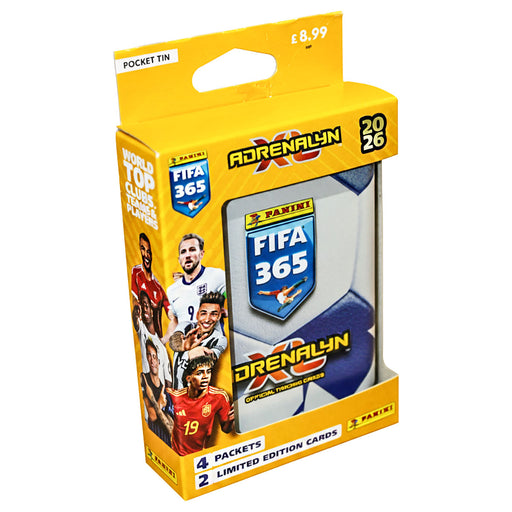 Panini FIFA 365 2025/26 Adrenalyn XL Trading Cards Pocket Tin - Football White/Blue