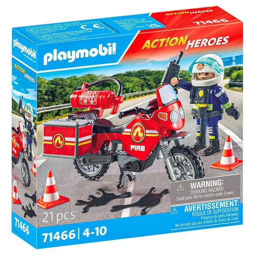 Playmobil Motorcycle & Oil Spill Incident Playset