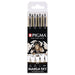 Sakura Pigma Micron fineliner set Manga Collection 4 sizes, Sepia