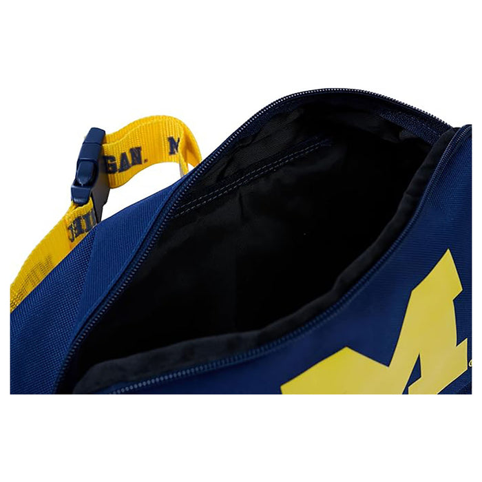 Cross body bag featuring iconic Michigan branding