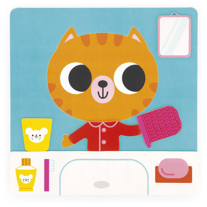 Janod The Daily Routines Cat Magnetic Game