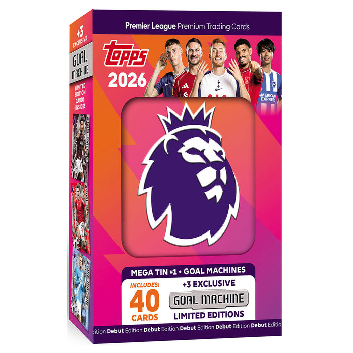 Topps Premier League 2025/26 Premium Trading Cards Mega Tin #1 Goal Machines