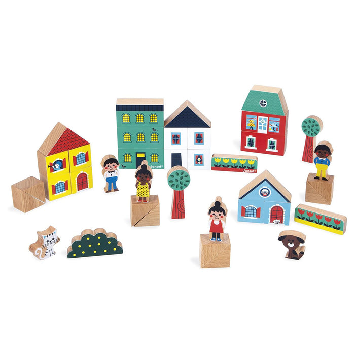 Janod Cross Roads: City Blocks Set