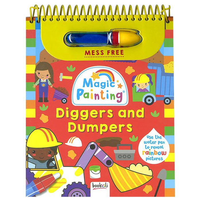 Magic Painting Diggers and Dumpers Colouring Book
