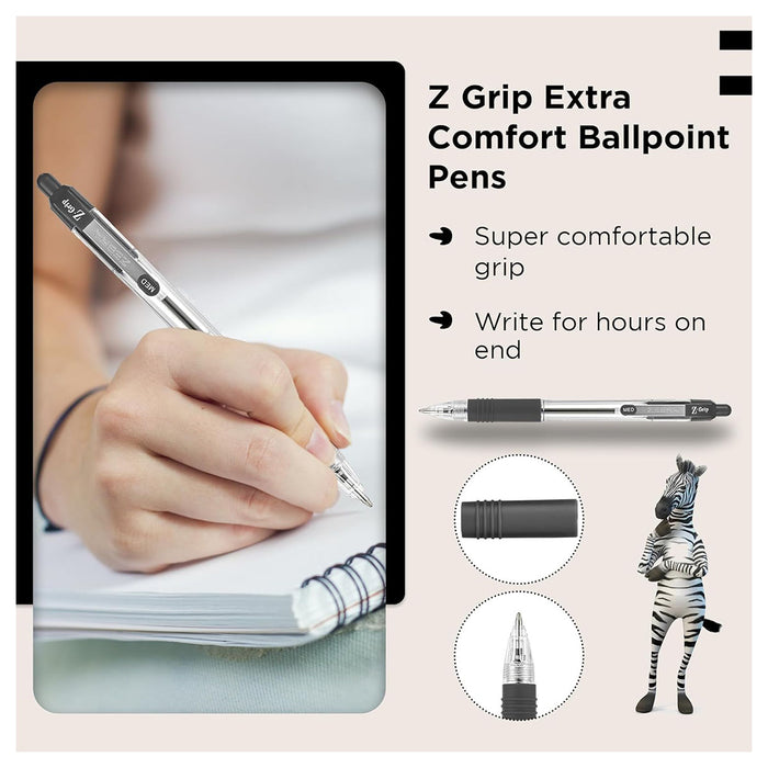 Z-Grip Ballpoint Black Ink 50 Pack