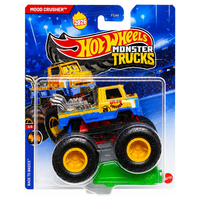 Hot Wheels Monster Trucks Back to Basics Mood Crusher Truck 3/6