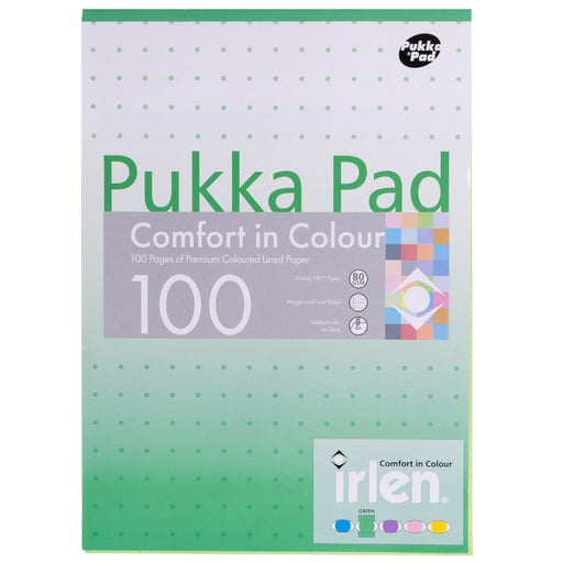 Pukka Pad Comfort in Colour Green Irlen A4 Pad 