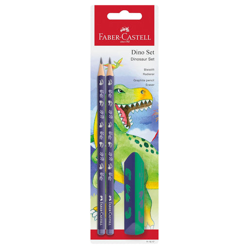 Faber-Castell Dino Graphite Pencil & Eraser Set