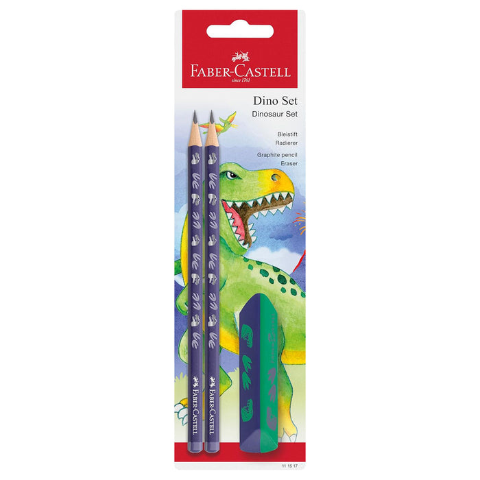 Faber-Castell Dino Graphite Pencil & Eraser Set