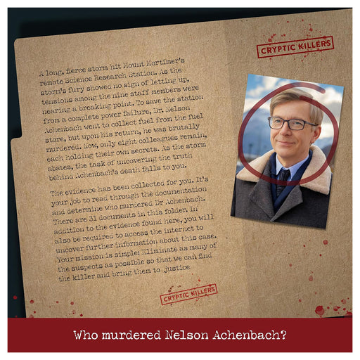 Cryptic Killers: Murder on Mount Mortimer Game