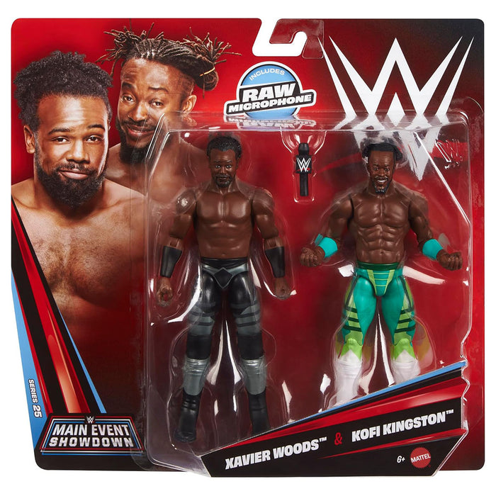 WWE Main Event Showdown Series 25 Xavier Woods & Kofi Kingston 6" Figures Set