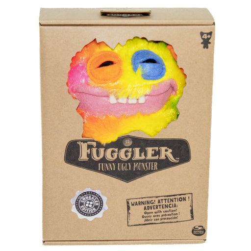 Fuggler Funny Ugly Monster Rainbow Grin Grin Yellow 9" Plush
