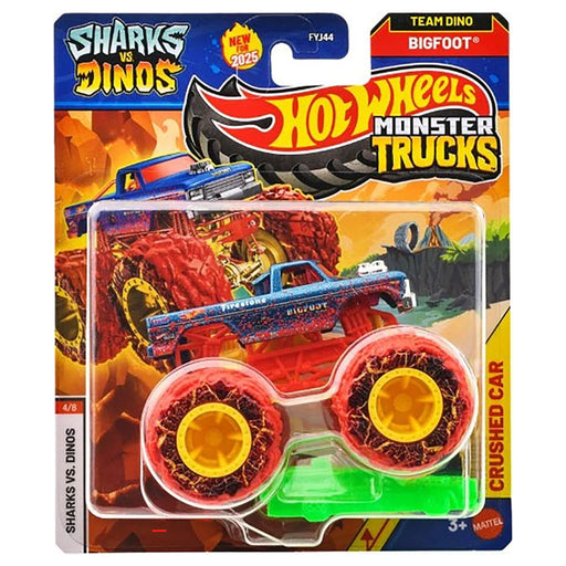 Hot Wheels Monster Trucks Shark Vs Dinos BigFoot 1:64 Truck