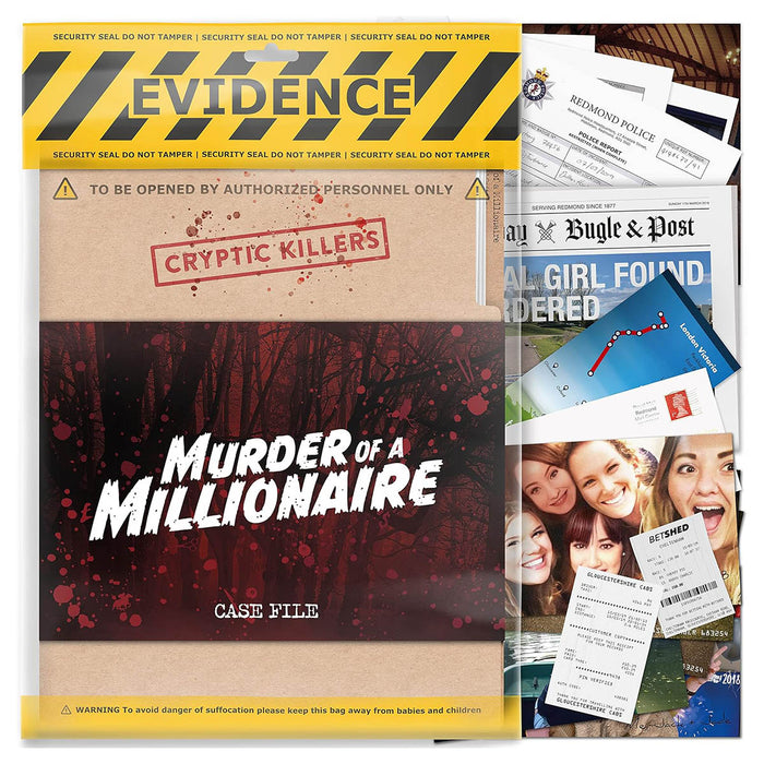 Cryptic Killers: Murder of a Millionaire File Case Game