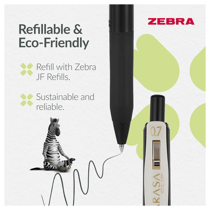 Sarasa Clip Gel 0.7 mm Vintage Black Ink - 2 Pack