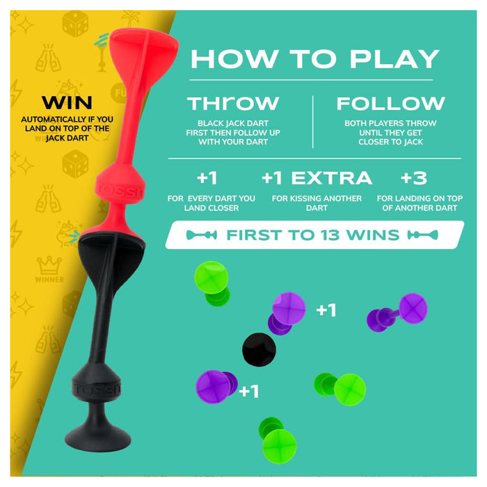 TOSSIT Starter Pack Game Red & Cyan