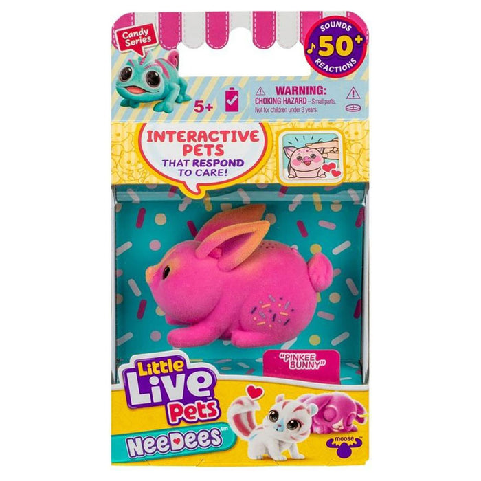 Little Live Pets NeeDees Candy Series Pinkee Bunny Interactive Pet