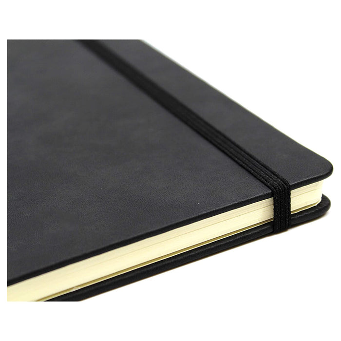 Silvine Executive Soft Feel Black A4 Notebook Lined 160 Pages