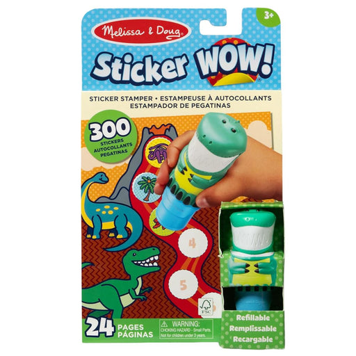 Melissa & Doug Sticker Wow! Dinosaur Sticker Stamper & Activity Pad