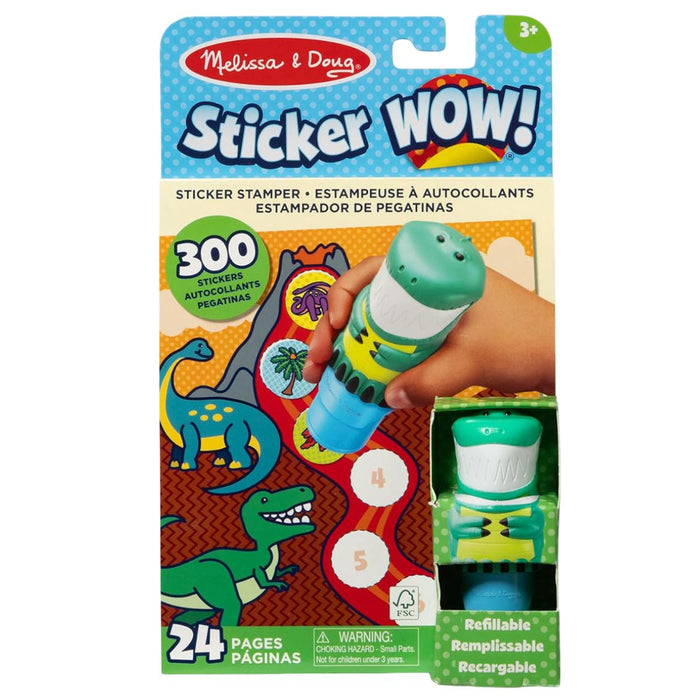 Melissa & Doug Sticker Wow! Dinosaur Sticker Stamper & Activity Pad
