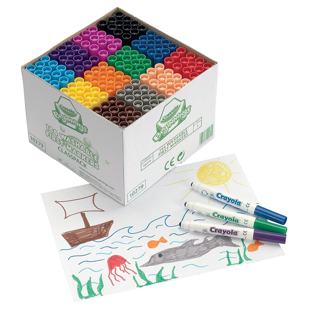 Crayola Beginnings 144 Washable First Markers Classpack — Booghe