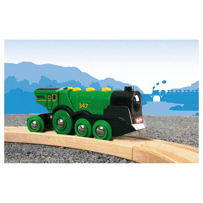 BRIO World: Big Green Action Locomotive Train with Sound and Lights
