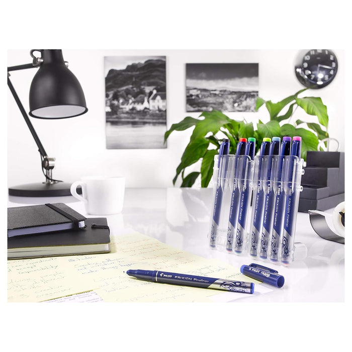 Pilot FriXion Fineliner 'Set 2 Go' Erasable F Felt Pens with Case (8 Pack)