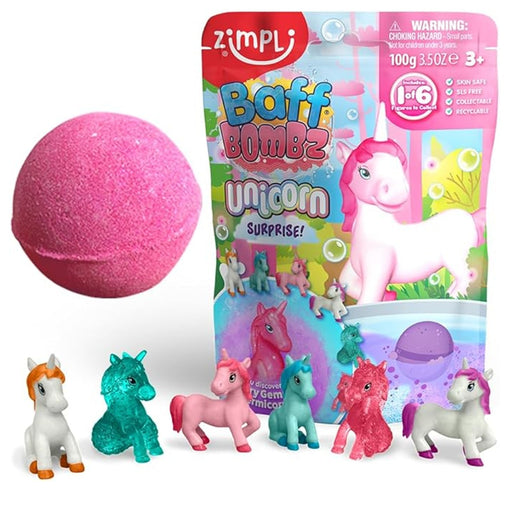 Zimpli Baff Bombz Unicorn Surprise! Sensory Bath Fun (styles vary)