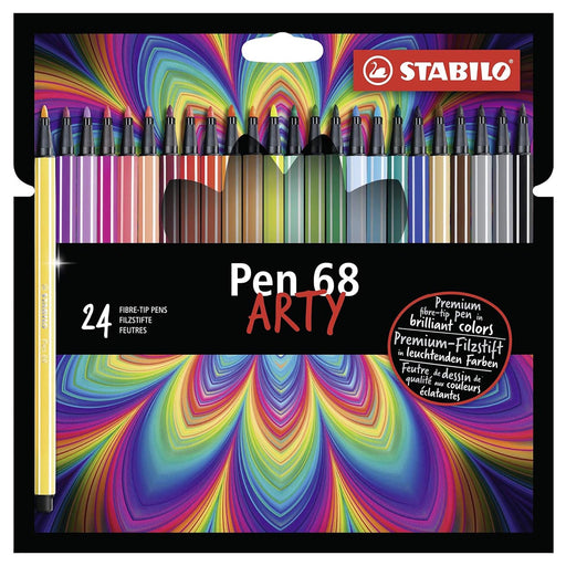 STABILO pen 68 ARTY Premium Fibre-Tip Pens (24 Pack)