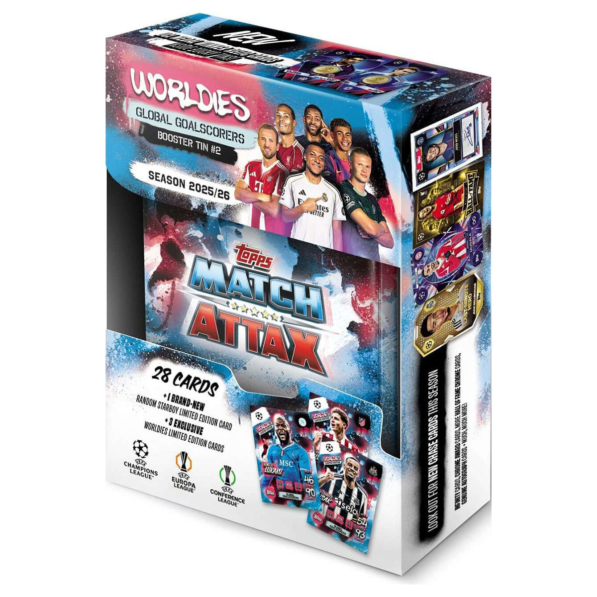 Topps Match Attax 2025/26 Worldies Global Goalscorers Booster Tin #2 ...