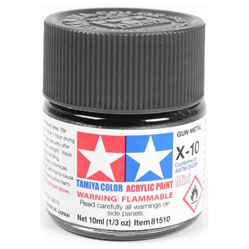 Tamiya Color Acrylic Paint Mini X-10 Gun Metal