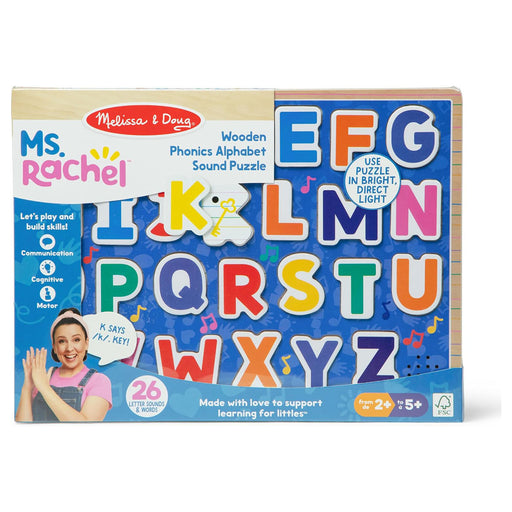 Melissa & Doug Ms. Rachel Wooden Phonics Alphabet Sound Puzzle