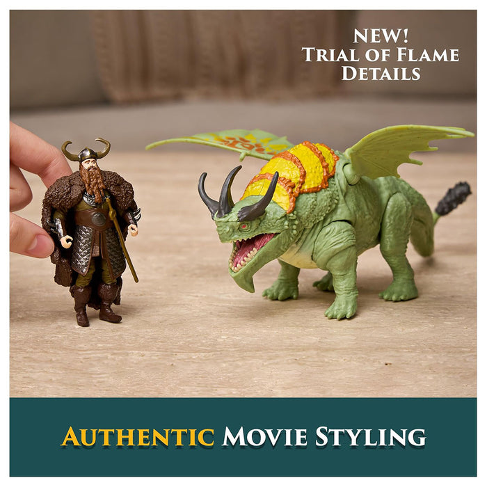 How to Train Your Dragon Trial of Flame Rumblehorn & Stoik Figures