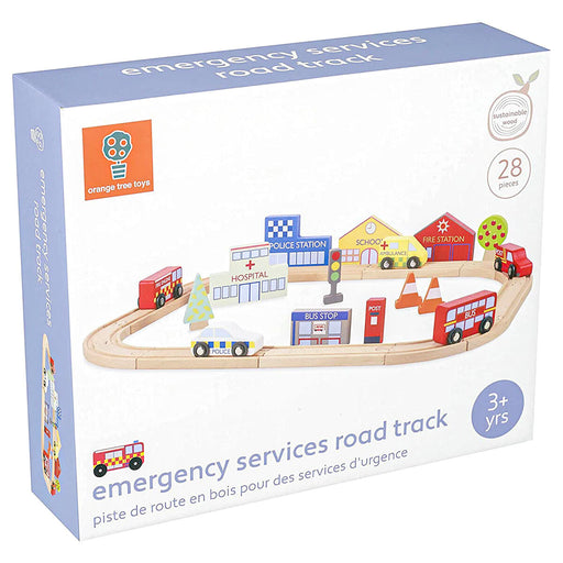 Orange Tree Toys Emergency Services Road Track Set