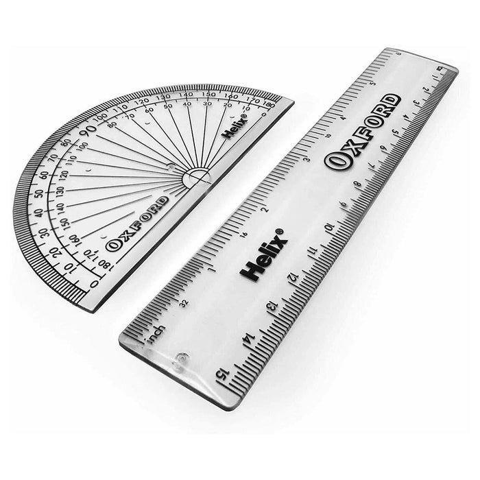 Helix Blue Protractor Ruler Stanley Protractor Squares Helix Maths Set Blue And Clear | 160111 ...