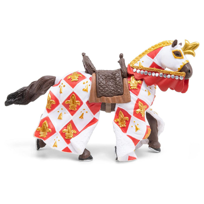 Papo White Horse Fleur-de-Lys Figure