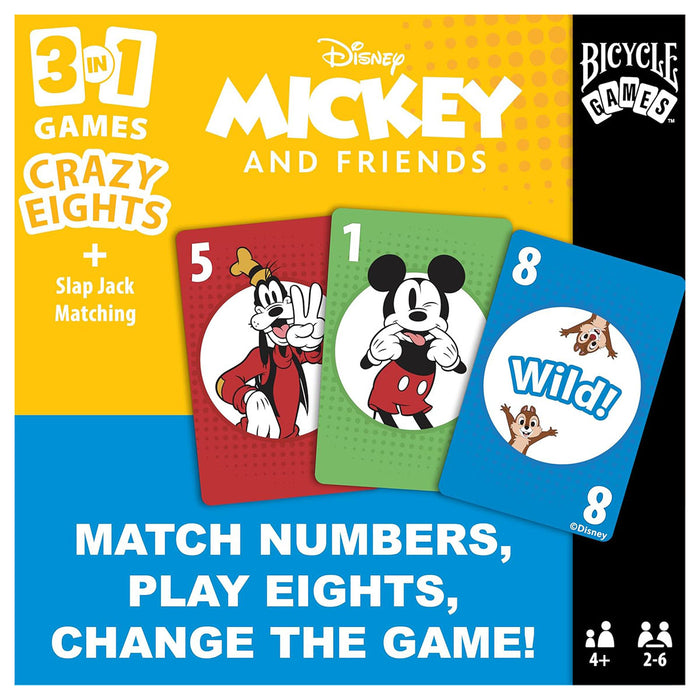 Disney Mickey and Friends 3 in 1 Card Game