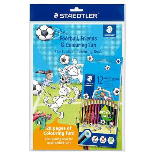 Staedtler Football, Friends & Colouring Fun Book and Pencils Set