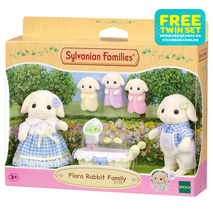 Sylvanian Families Flora Rabbit Family Set