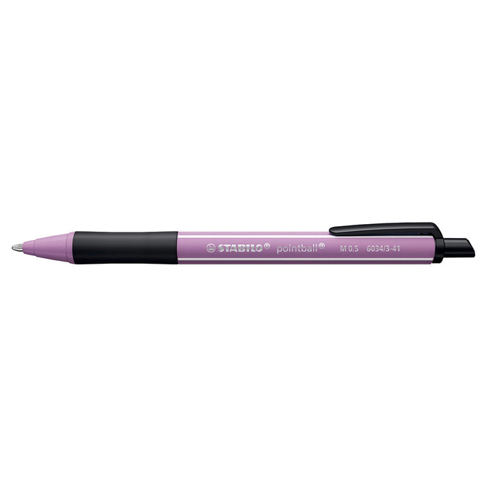 STABILO pointball NatureCOLORS Wildflower Edition Grey Violet Ballpoint Pen with Blue Ink
