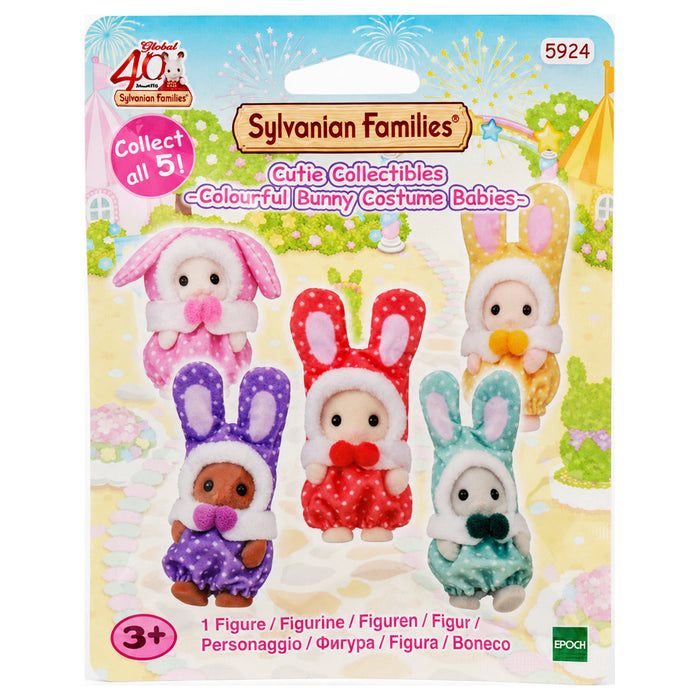 Sylvanian Families Cutie Collectibles Colourful Bunny Costume Babies (styles vary)