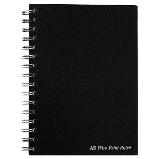 Pukka Pad A5 Wire Feint Ruled Black Notebook