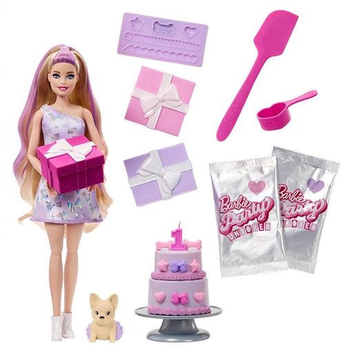 Barbie Party Unboxed Pet Birthday Series Blonde Doll 